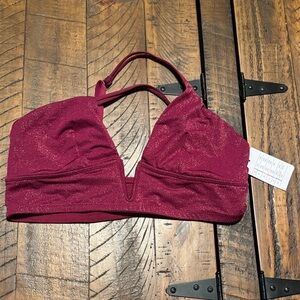 Women's Sparkling Burgundy Bralette Auden size M